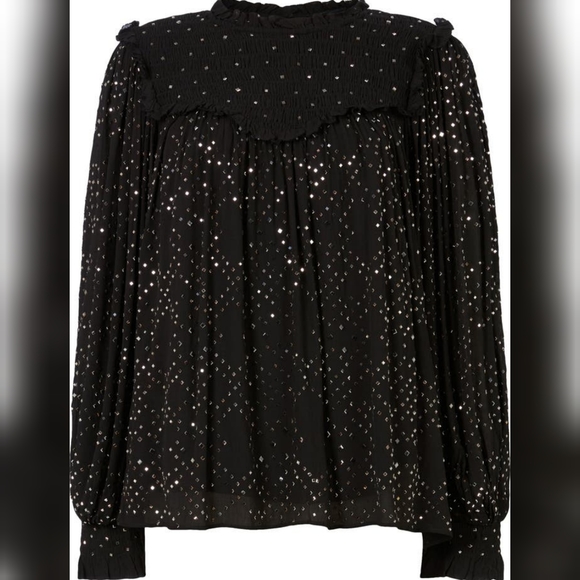 NWT All Saints Perrie Sparkle Top - Picture 4 of 5